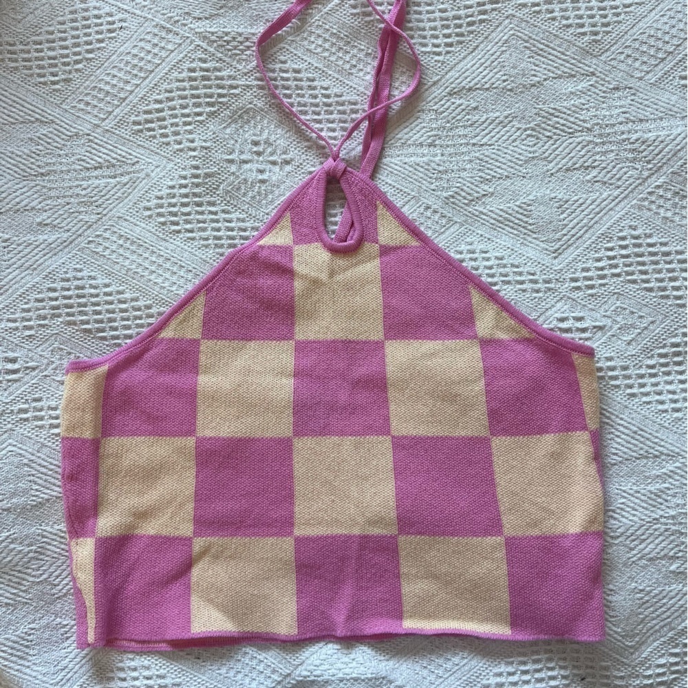 Pretty Garbage | Pink Halter Top